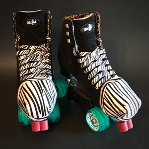 FAST CAP Rollschuh-Zehenschutz. Rollschuhkappen ~ Zebra