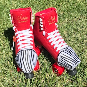 FAST CAP Rollschuh-Zehenschutz. Kappen für Rollschuhfahrer ~ Faux Zebrafell