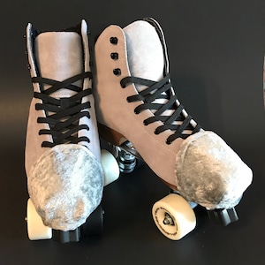 FAST CAP roller skate toe guards. Roller skate toe caps ~ Silver Velvet