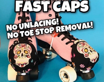 FAST CAP roller skate toe guards. Roller skate toe caps ~ Dia de los Muertos