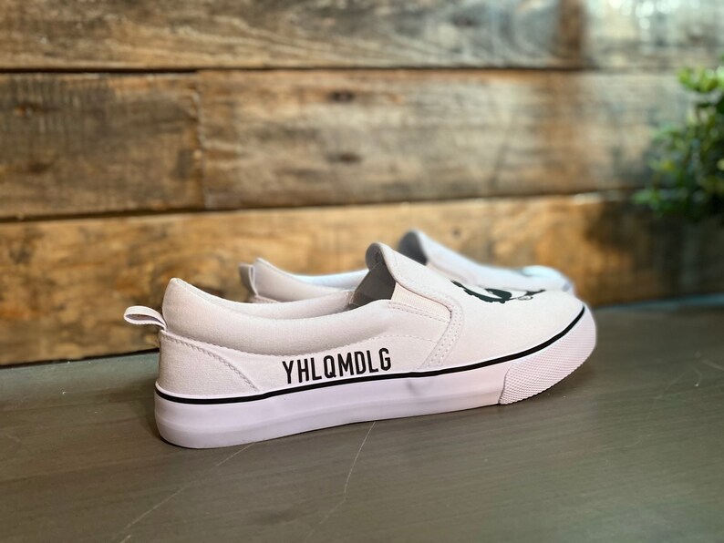 Bad bunny / shoes / white canvas shoes/ custom shoes / Etsy