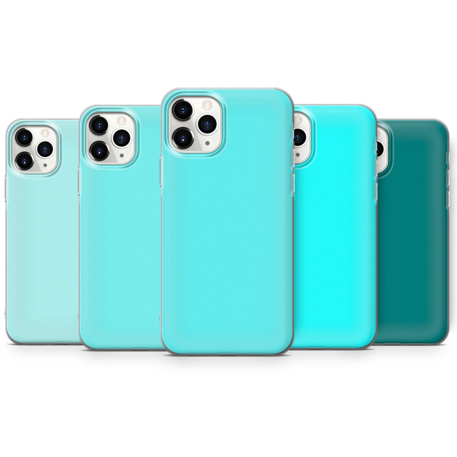 Turquoise Phone Case Dark Blue Pastel Cover Gift for Her Him