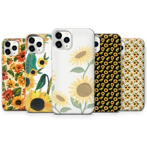 Sunflower Floral Flowers Pattern Retro Phone Case iPhone 16 Pro Max 15 14 13 mini 12 11 XR XS SE 2020 2022 X 7 8 6 + Plus Cover