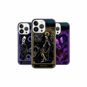 Tarot Handyhülle Tarot Karten Handyhülle für iPhone 16 Pro Max 15 14 13 12, Samsung S23 S22 A74 A54 A14, Pixel 8 7 Pro