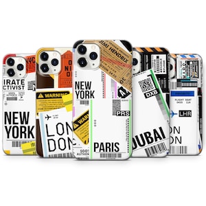 Billet d'avion, carte d'embarquement, coque de téléphone pour iPhone 16 Pro Max 15 14 13 mini 12 11 XR XS SE 2020 2022 X 7 8 6 + Plus