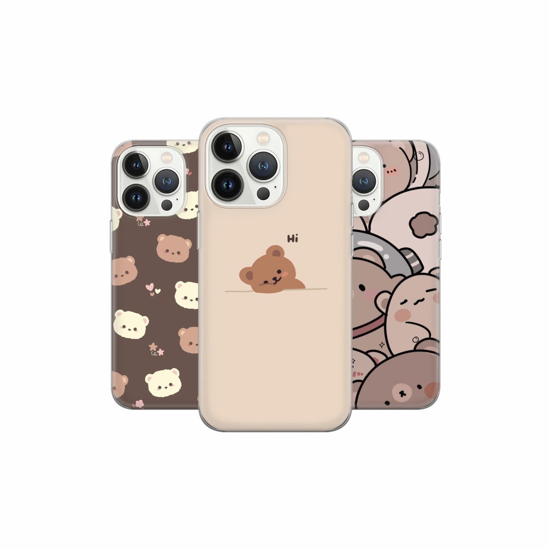 Buy Kawaii Bear Phone Case Cute Teddy Cover for iPhone 16 Pro Max 15 14 13  12, Samsung S23 S22 A74 A54 A14, Pixel Pro A Online in India