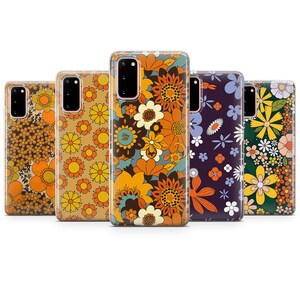 70s hippie floral flowers pattern retro Case Galaxy A51 Samsung 8 10 20 30 9+ 10+ 20 50 R30