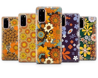 70s hippie floral flowers pattern retro Case Galaxy A51 Samsung 8 10 20 30 9+ 10+ 20 50 R30