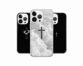 Cross Phone Case Christianity Accessory Gift Cover for iPhone 16 Pro Max 15 14 13 12, Samsung S23 S22 A74 A54 A14, Pixel 8 Pro 7A