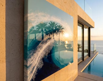 Large Resin Ocean Wave Art | Statement Coastal Wall Decor | Handmade Beach House Artwork | Luxury Ocean Painting | Coastal Interior Design