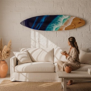 Personalised 90 Cm Resin Ocean Paddle Wall Art | Custom Engraved