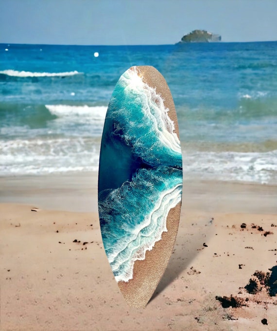 Surfboard Ocean Theme Decoration, Ocean Resin Art, Epoxy Resin Beach, 3D  Wall Art, Ocean Waves, Ocean Art, Resin Ocean, Epoxy 