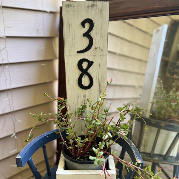 House Number Planter Etsy