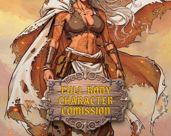カスタムDnDフルボディキャラクターコミッション、ファンタジースケッチアート、フルカラーOCデザインd＆d