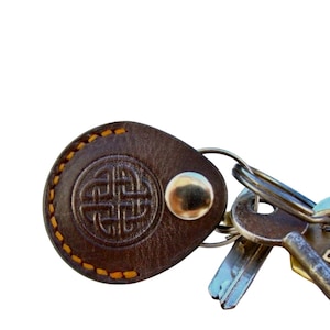 coin holder leather keyring