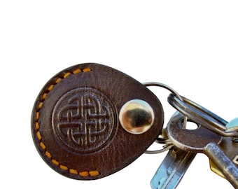 coin holder leather keyring
