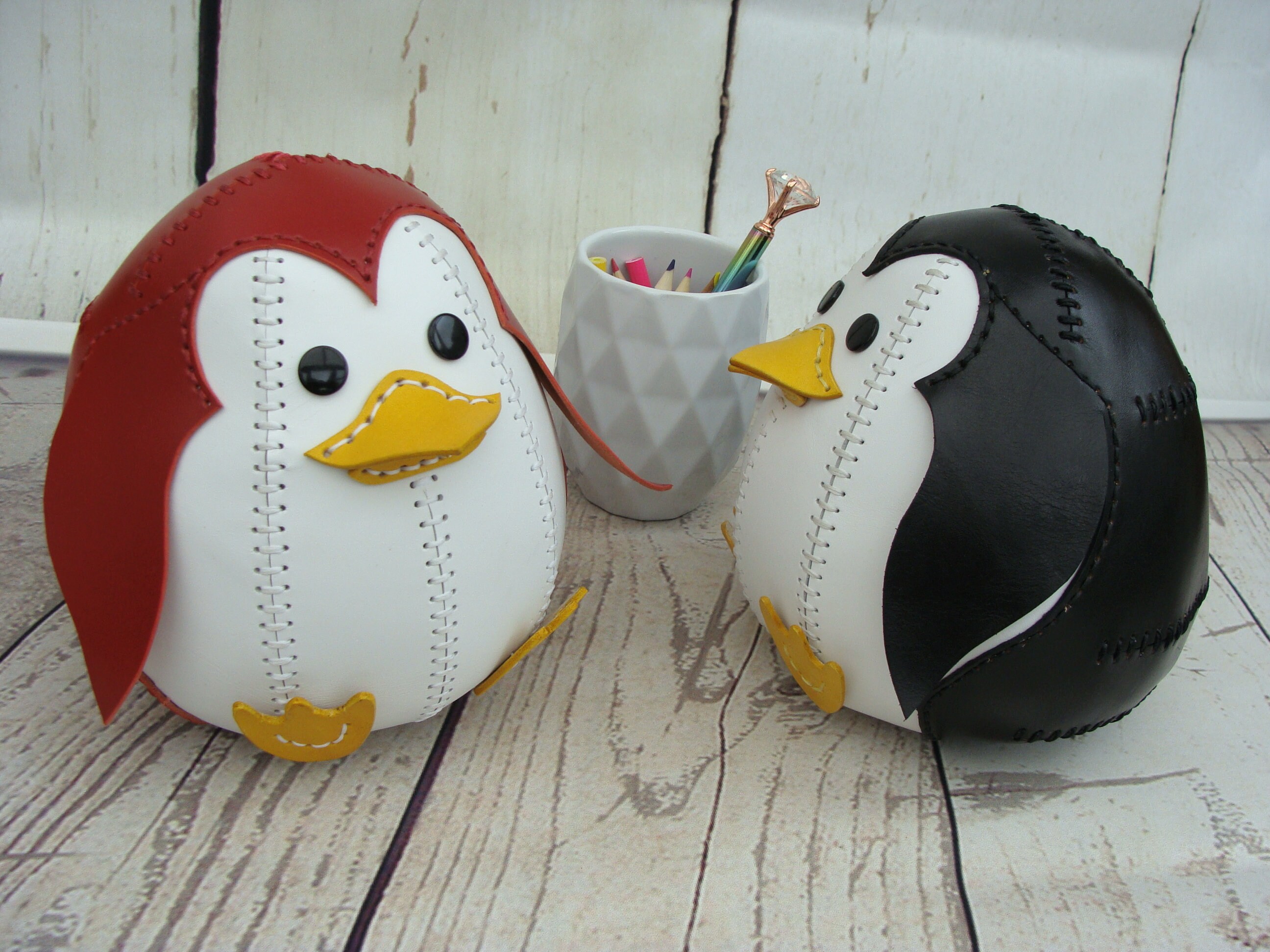Christmas Gift Leather Penguin Handmade Penguin Penguin Etsy UK