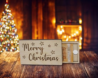 Laser Cut Christmas Money Envelope SVG | Gift Cash Holder (Digital Download)