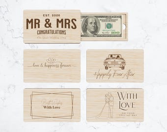 Wedding Money Holder SVG | Laser Cut Wood Gift Envelope (Digital Download)