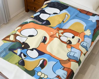 Bluey Family Velveteen Plush Blanket