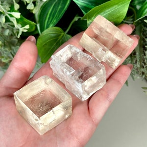 Raw Optical Calcite / Iceland Spar Specimens • High Quality Iceland Spar AKA Optical Calcite Crystal • Intuitively Selected Crystal Specimen