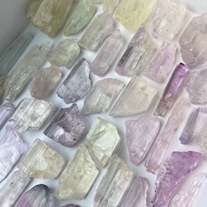 Raw Gem Grade Kunzite Specimen • ONE Intuitively Chosen Raw Gem Grade Kunzite Spodumene Crystal Specimen • Choose From Multiple Sizes!