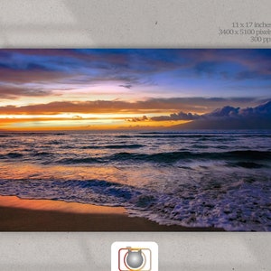 Instant Digital Download, Maui Sunset, Pacific Ocean, Beach in Hawaii, Photography