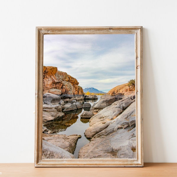 Instant Digital Download, Willow Lake Watson Lake, Prescott Arizona Photography, Granite Mountain Landscape, Southwestern Travel Decor, Art