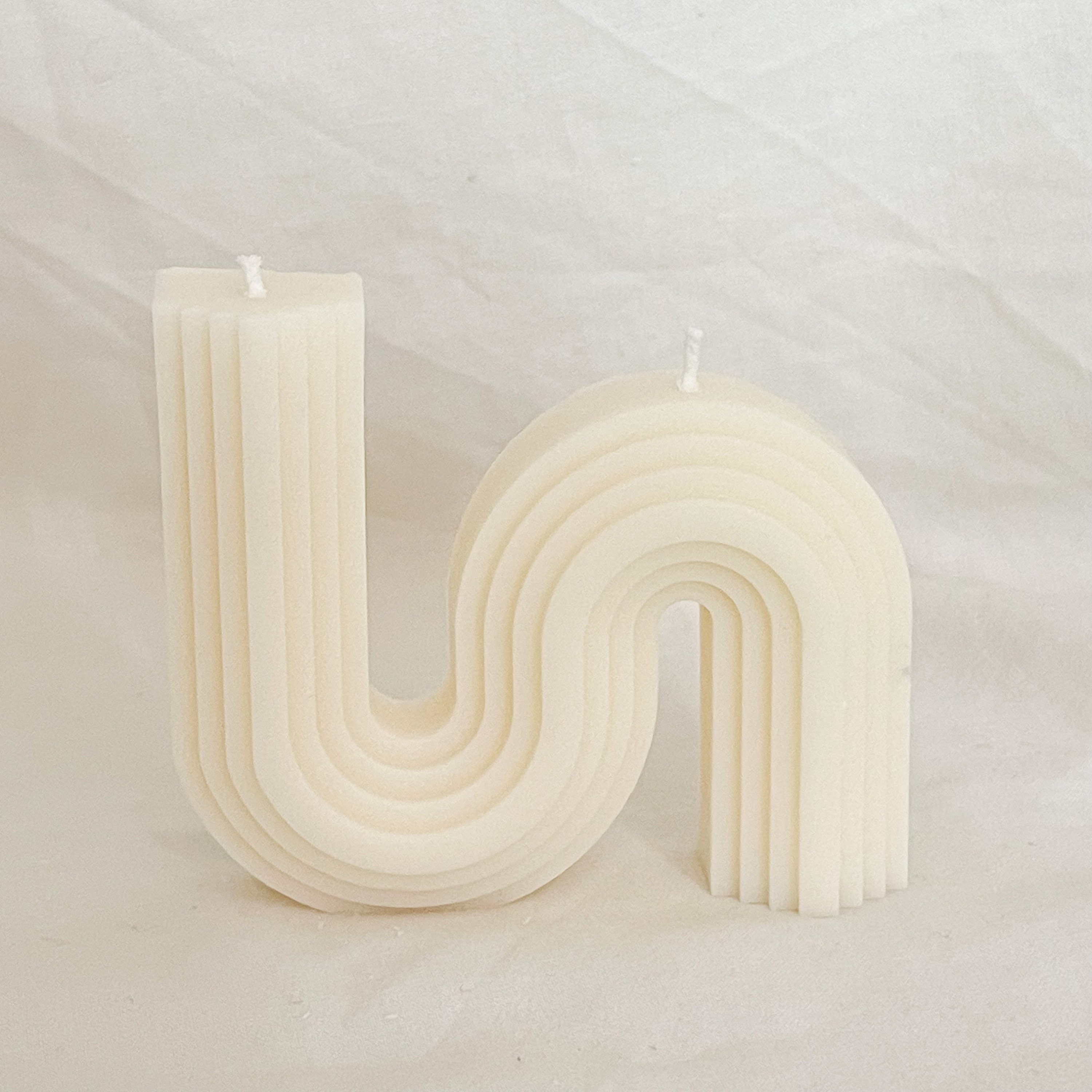 Wavy Decorative Candle Unique Shaped Candle Sculptured Etsy