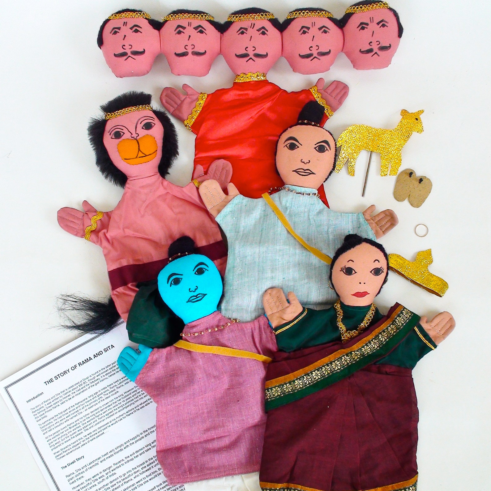 Divali Diwali celebration puppets Ramayana Puppets Etsy