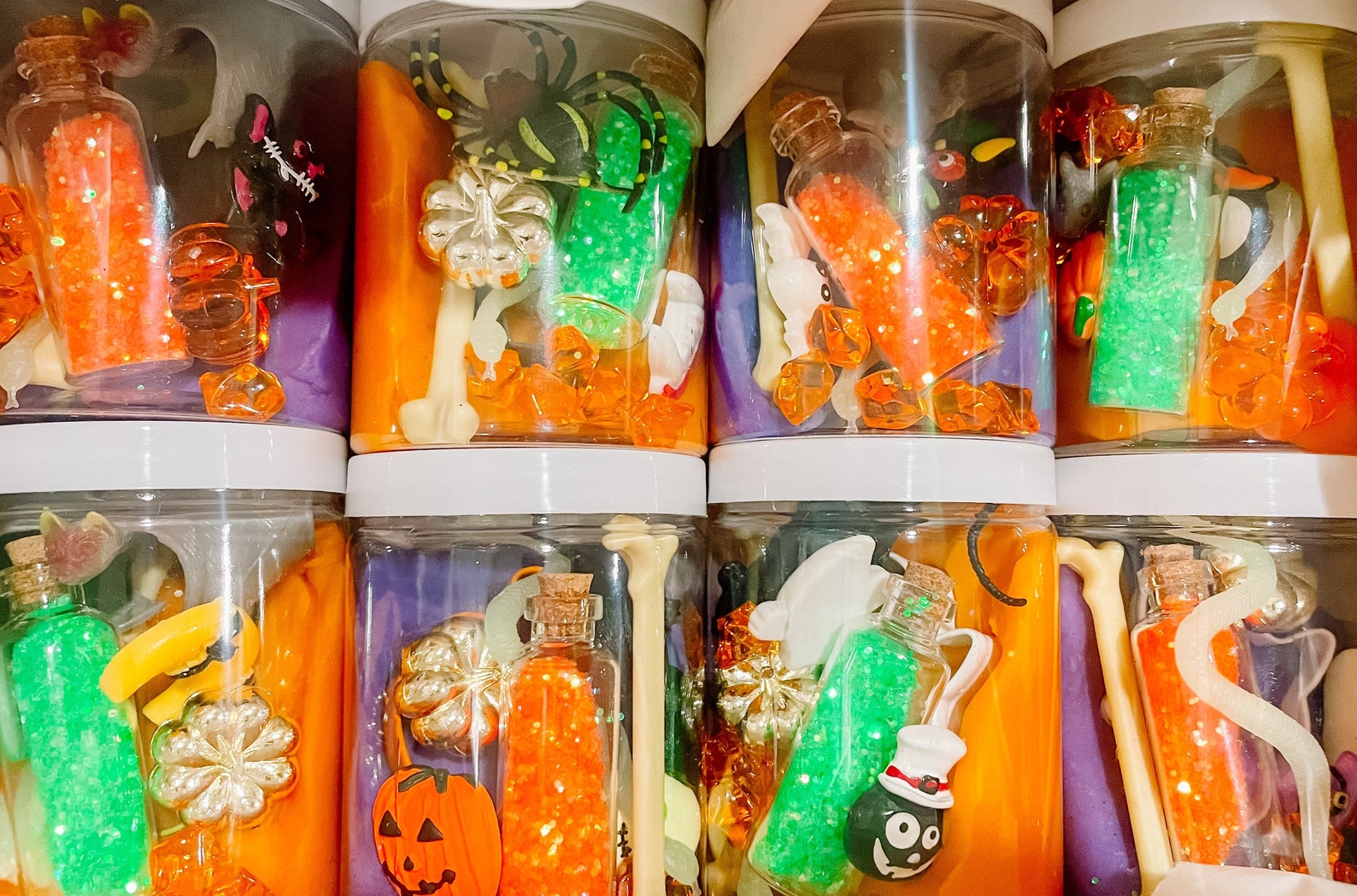 Halloween Themed Mini Sensory Jar Play Dough to Go Fall Etsy