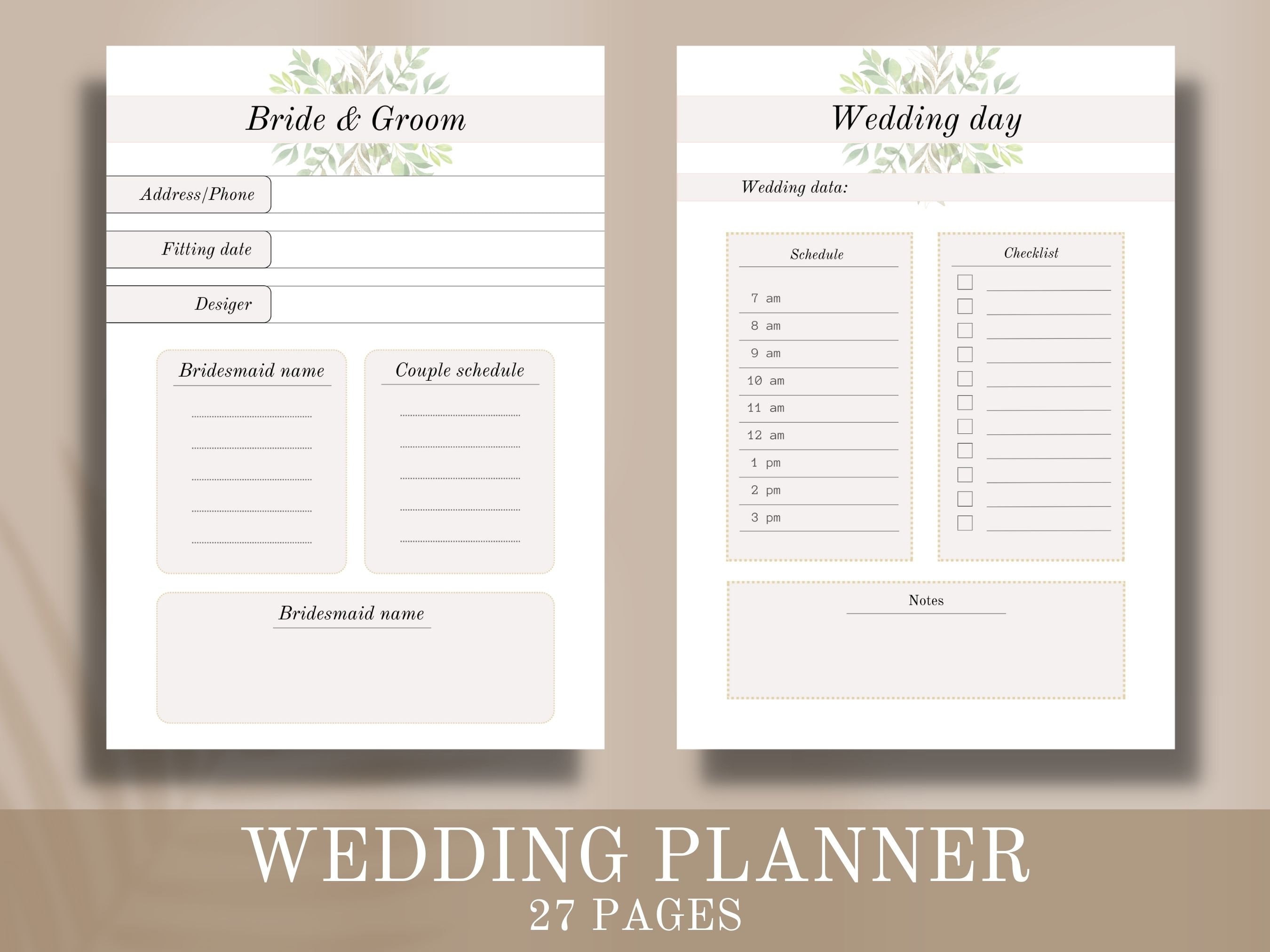 Wedding Planner | Printable Wedding Planner | Print Wedding | Wedding ...