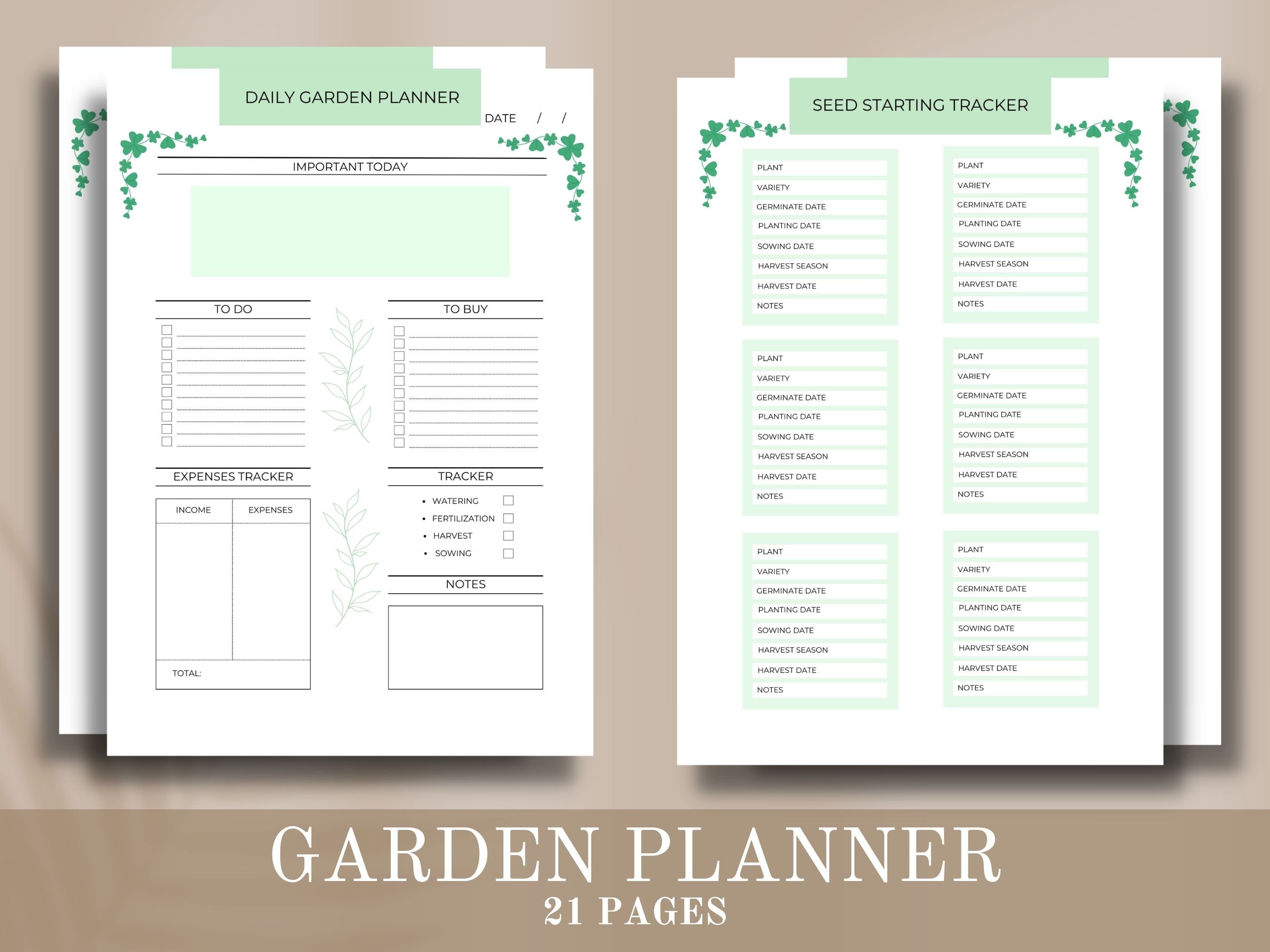 Printable Garden Planner | Garden Journal Pdf | Plant Planner | Seed ...