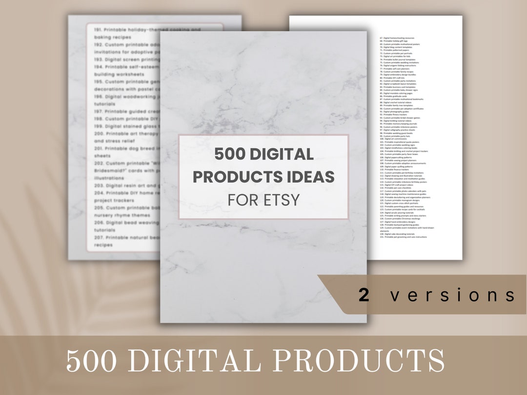 Etsy Digital Products to Sell | 500 Digital Product Ideas to Sell on ...
