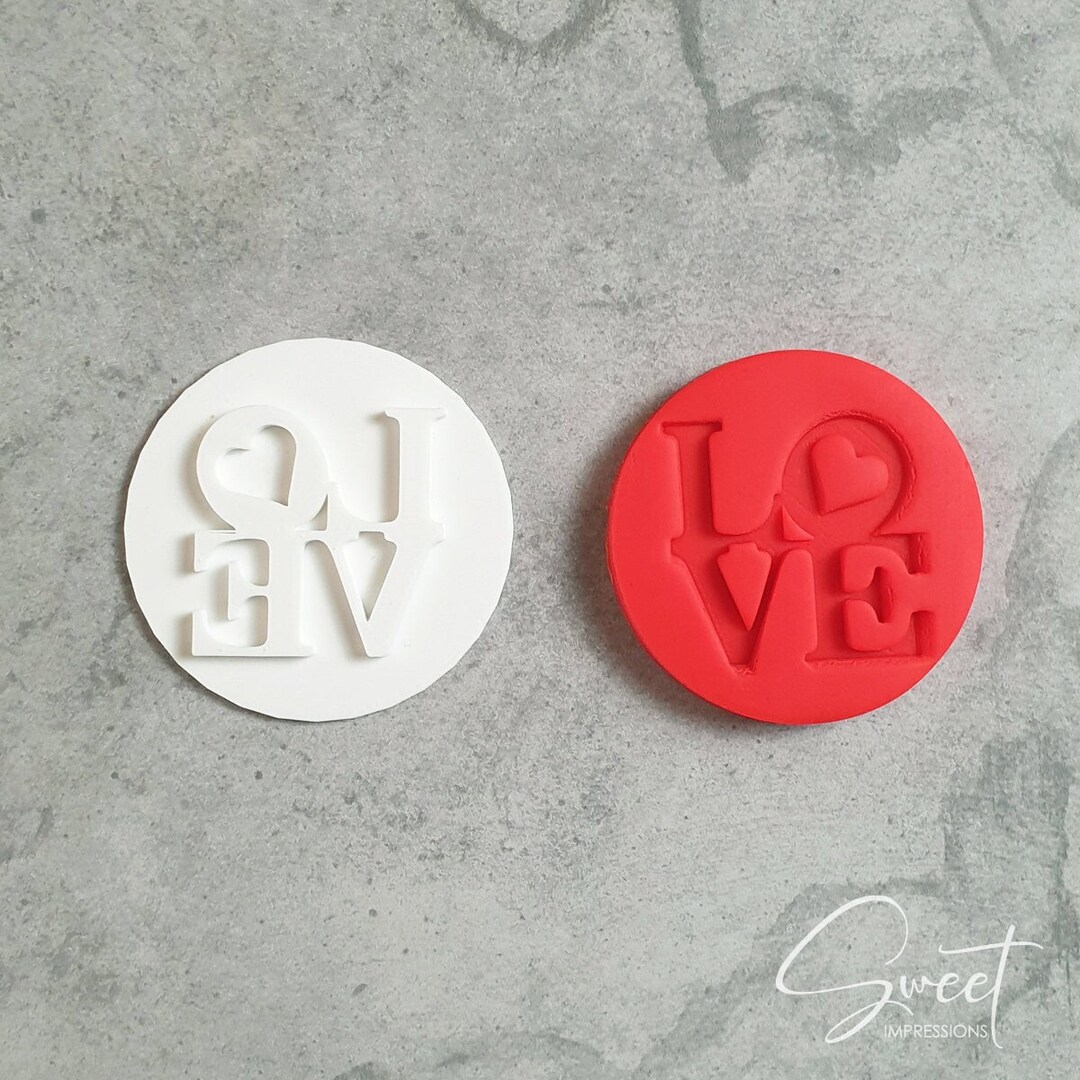 LOVE Embosser Cupcake Icing Stamp Valentine Day Gift Cookie Stamp Gift for Boyfriend Cookie