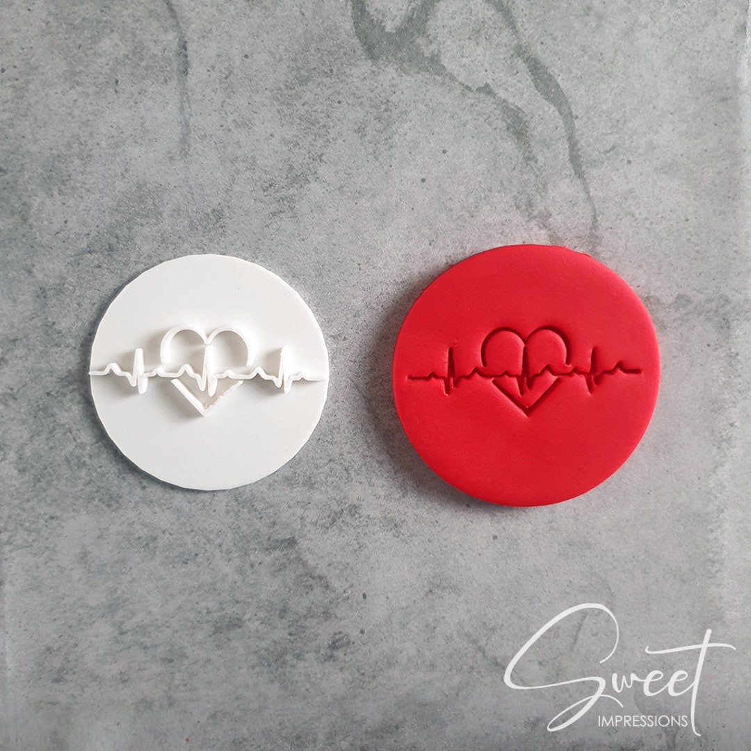 Heart Beat Embosser Cupcake Icing Stamp Regalo del día de San Etsy España