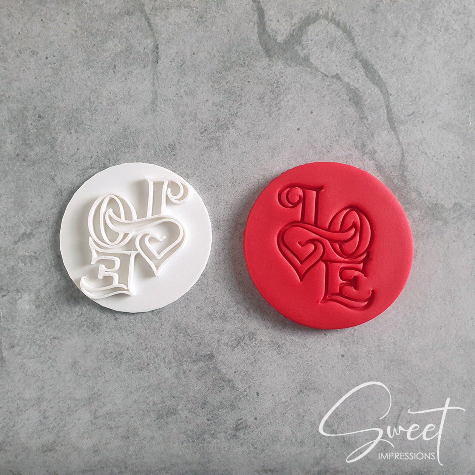Love Fondant Icing Embosser Stamp For Cupcake & Cookies To Etsy