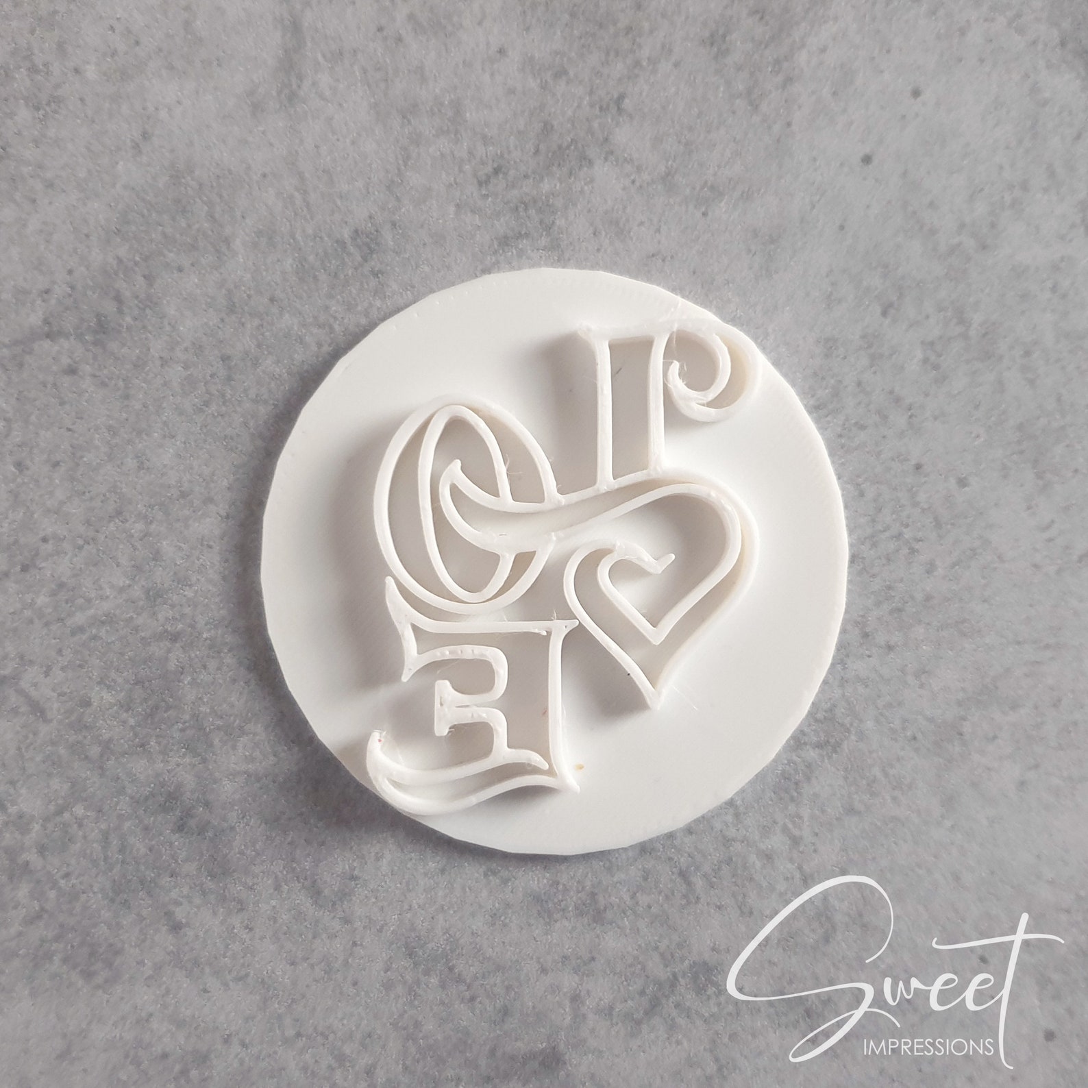 Love Fondant Icing Embosser Stamp For Cupcake & Cookies To Etsy