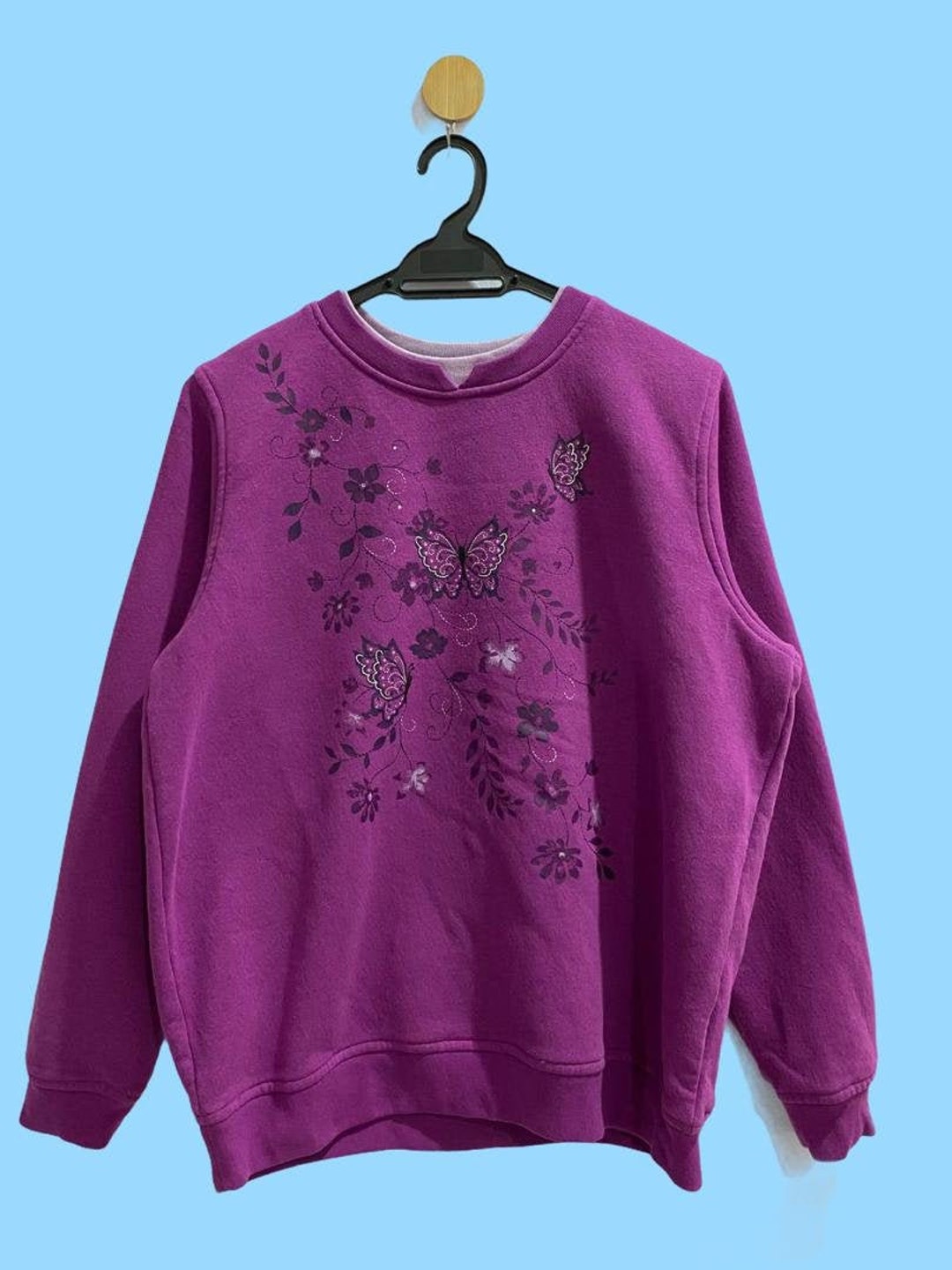 Vintage 90s Butterfly Sweatshirt Jumper Crewneck Northern Reflections