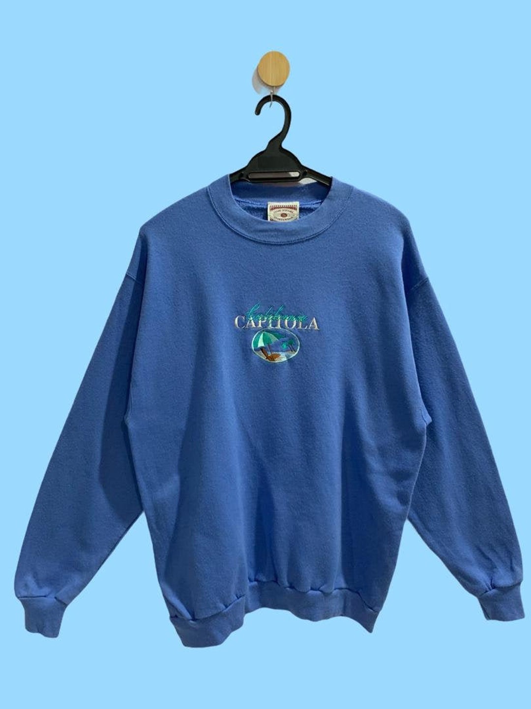 Vintage Havana “More Beach Days” Sweatshirt – Pink Coastal Graphic Pullover, Capitola Beach Crewneck (Exclusive) main image 0