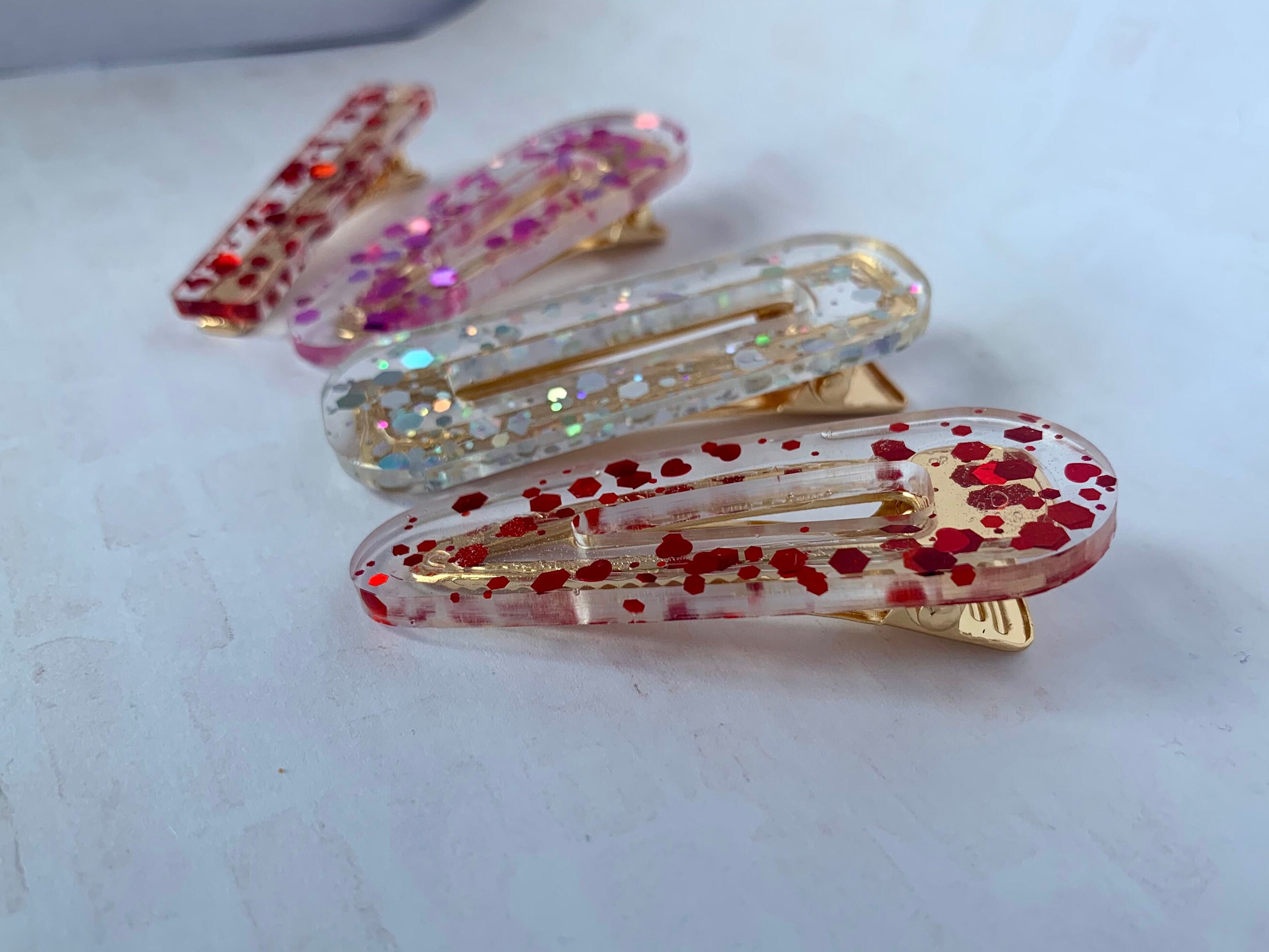Sparkly glitter hair clips hair accessories pink/silver/red Etsy Sparkly glitter hair clips hair accessories pink/silver/red Etsy