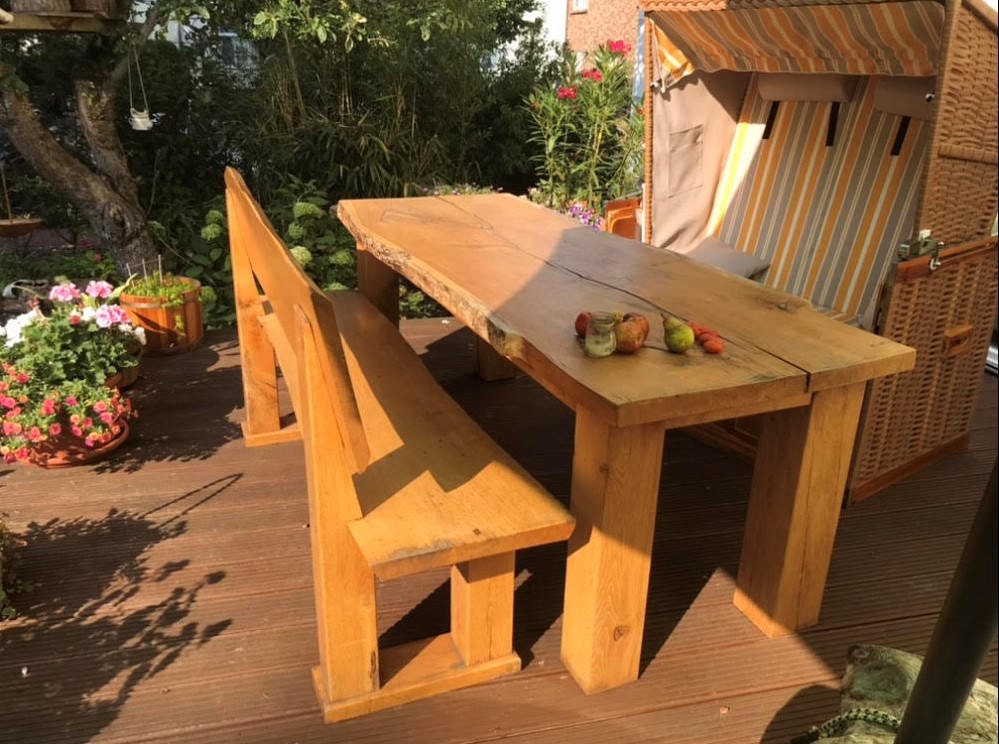 Gravierte Eichenholzbank Gartenbank individualisierbar | Etsy