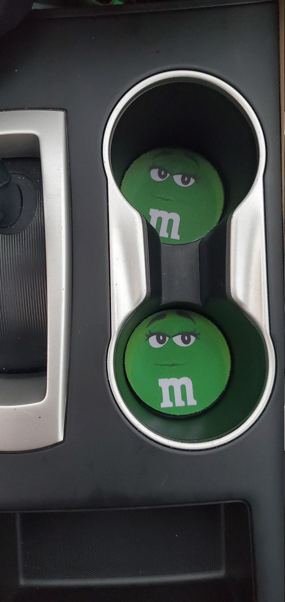 Green M&M Car Accessories Car Decor Car CoastersCoaster Etsy