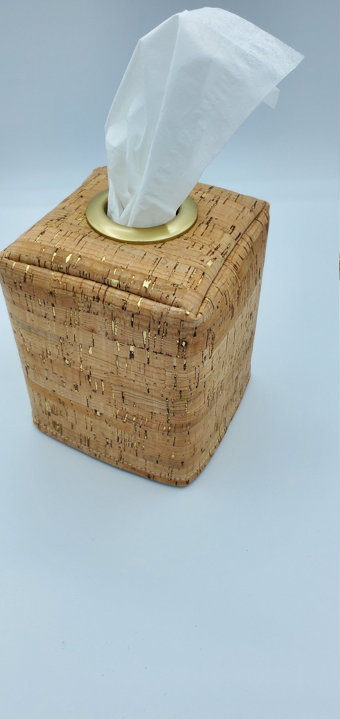 Gold Cork Decorative Cover Tissue Cover Square Tissue Etsy