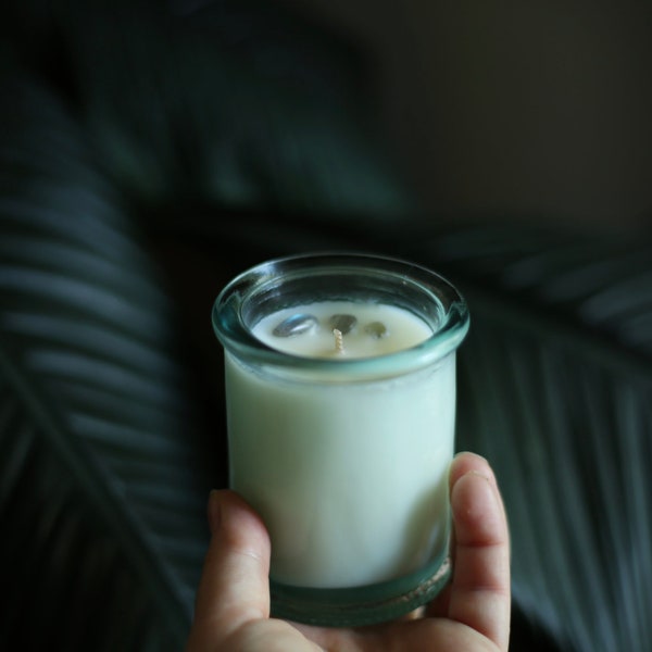 Recycle Glass Candle Etsy