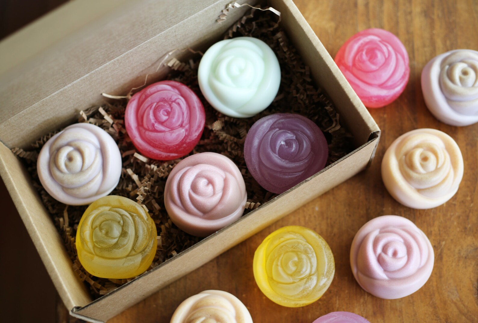 Rose Soap Bouquet Gift Box Rose Shaped Soap Spa Set Etsy