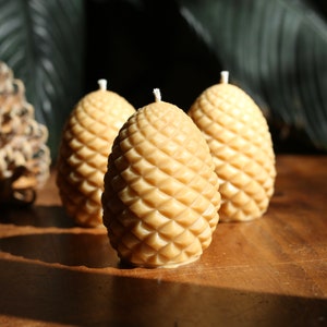 100% Beeswax Pinecone Candle | Thanksgiving Candle | Autumn | Fall | Realistic | Handcrafted | Eco-Friendly