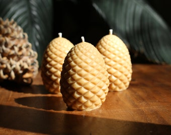 100% Beeswax Pinecone Candle | Thanksgiving Candle | Autumn | Fall | Realistic | Handcrafted | Eco-Friendly
