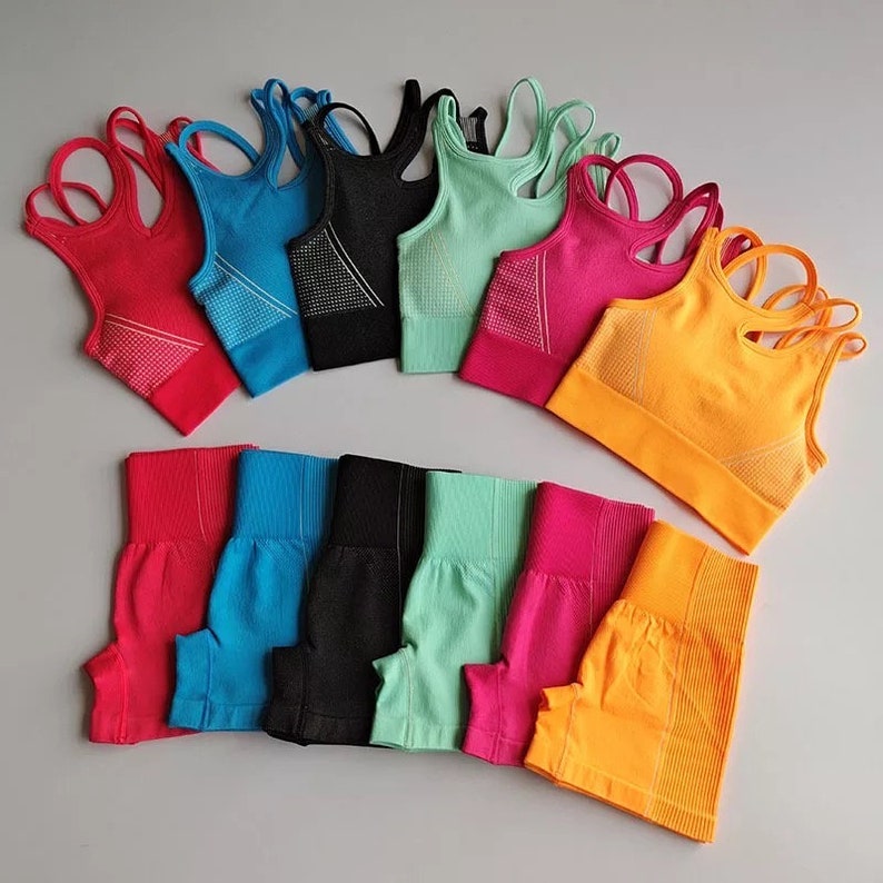 Matching Seamless 2 Piece Women Workout Set Etsy
