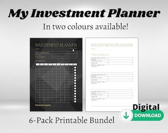 Investment tracker, financial planner, stock trader, cryptocurrency planner, portfolio tracker, investing, trading planner, investor gift